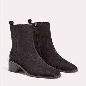 Everlane | Black Suede Ankle Boots